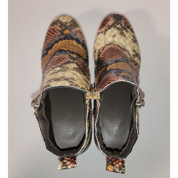 BAMBOO Rise-01 High Top Wedge Platform Sneaker Womens 7 Multi Camo Snakeprint - Picture 4 of 10